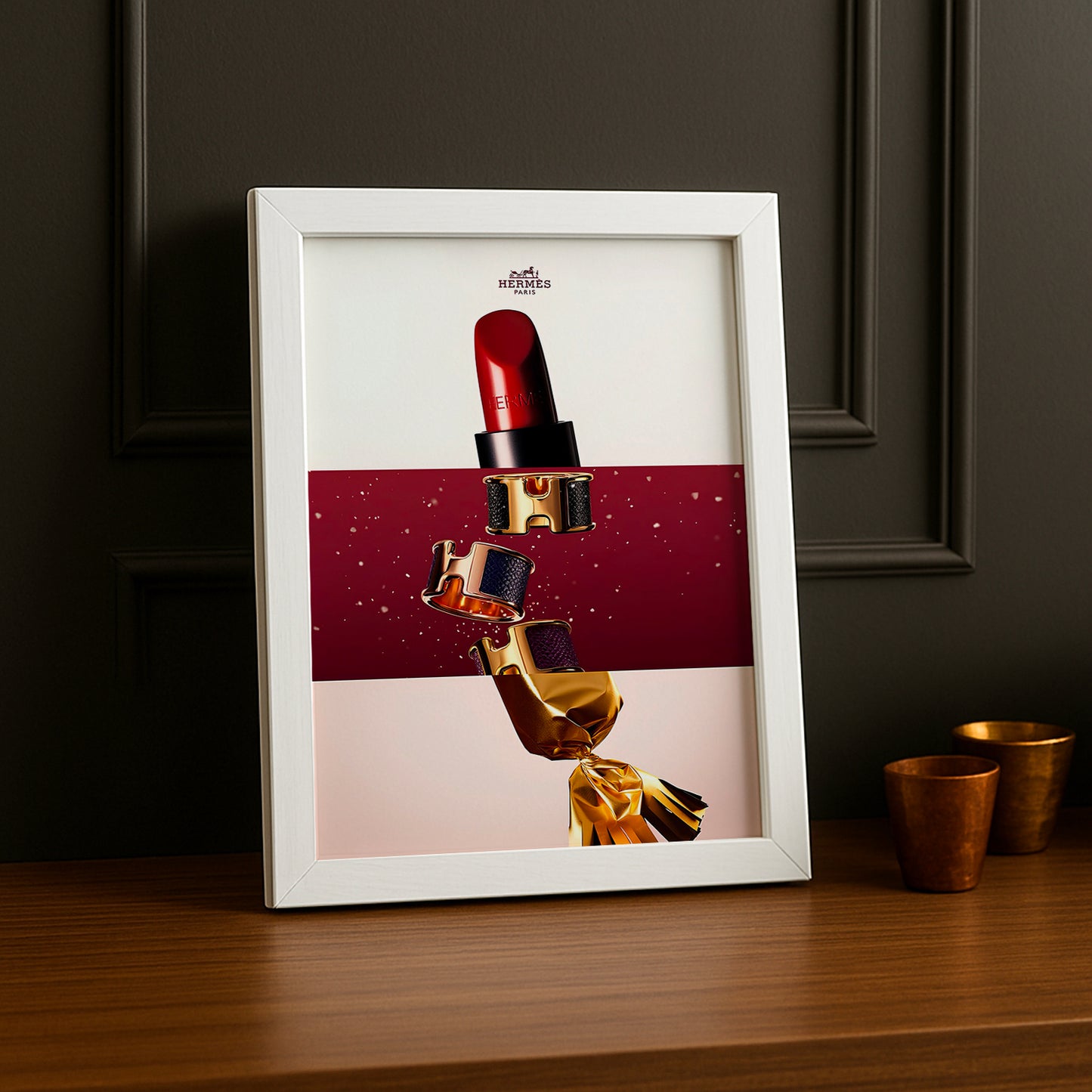 Cadre photo Hermès - Rouge à lèvre