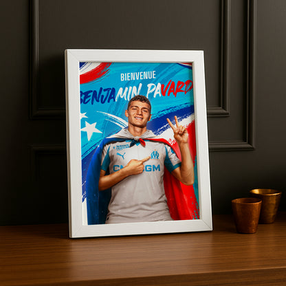 Poster encadrée Olympique de Marseille - Benjamin Pavard