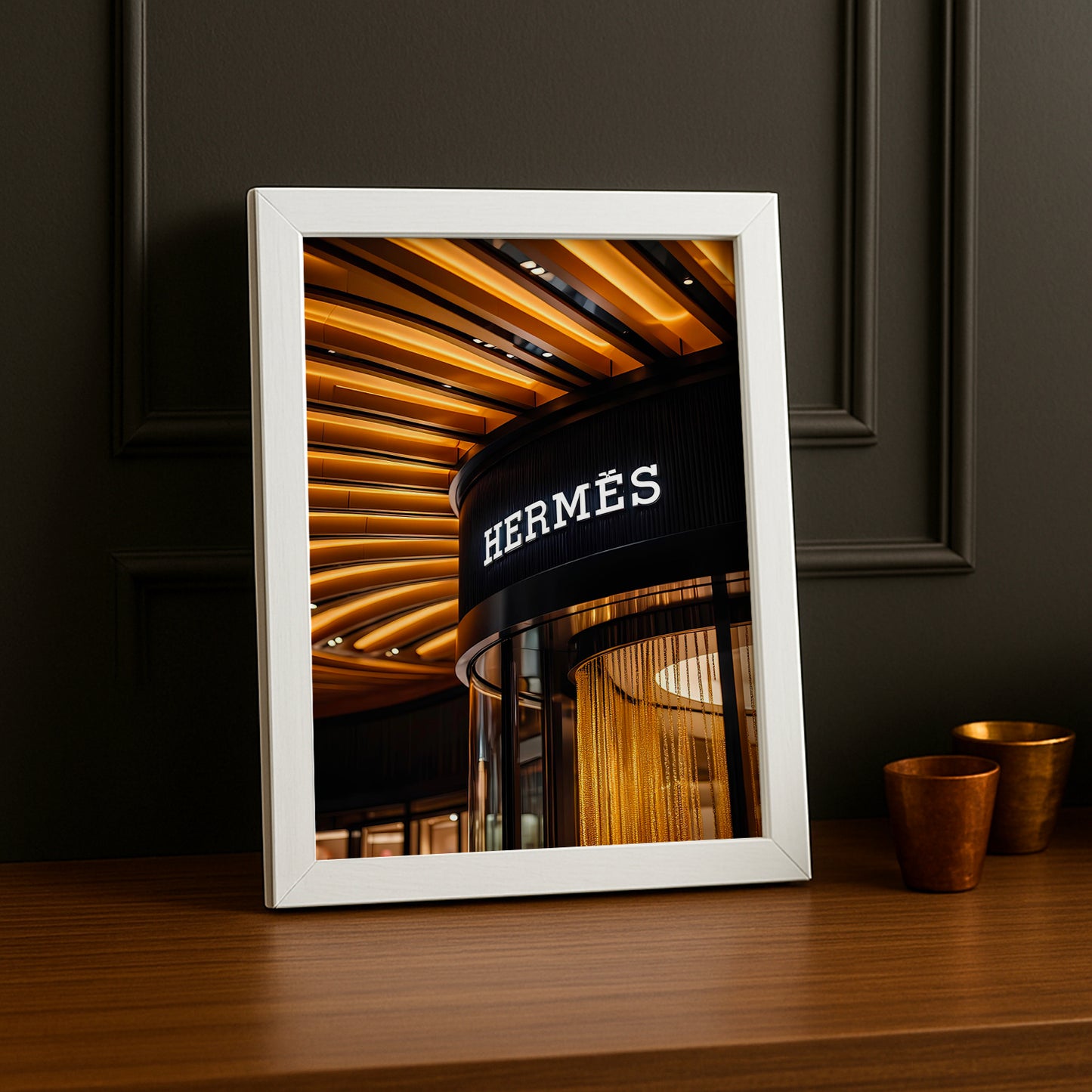 Cadre photo Hermès - Gold Facade