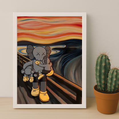 Cadre photo Kaws - Peinture artistique