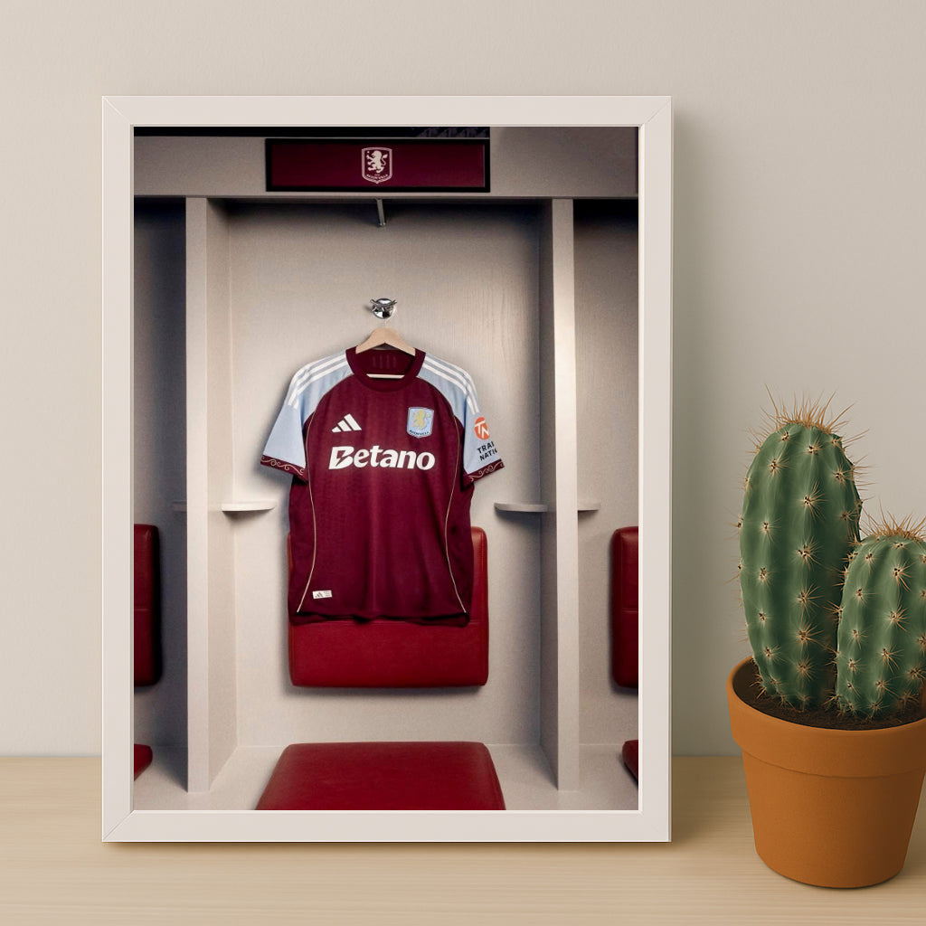 Cadre photo - Maillot Aston Villa 25-26