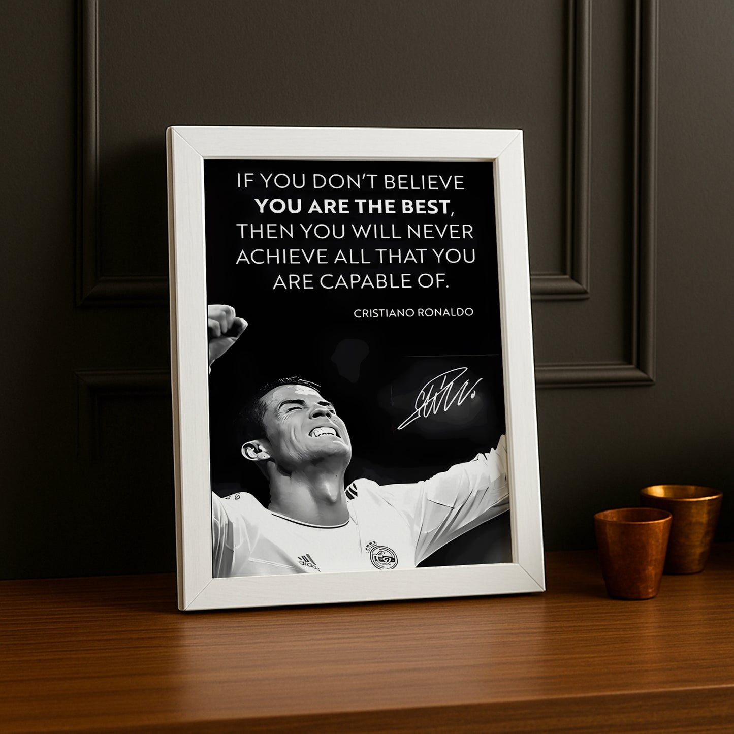 Cadre photo de Cristiano Ronaldo CR7 Madrid