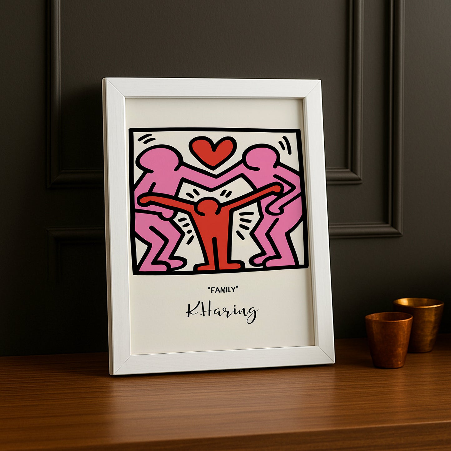 Cadre photo Keith Haring "Family"