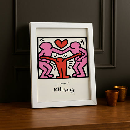 Cadre photo Keith Haring "Family"