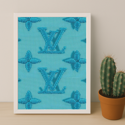 Cadre photo Louis Vuitton couture bleu ciel