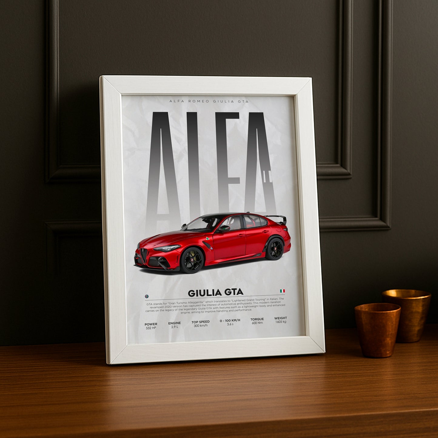Cadre photo Alfa Romeo Giulia GTA