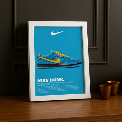 Nike SB Dunk Low The Powerpuff Girls Bubbles Fotorahmen 