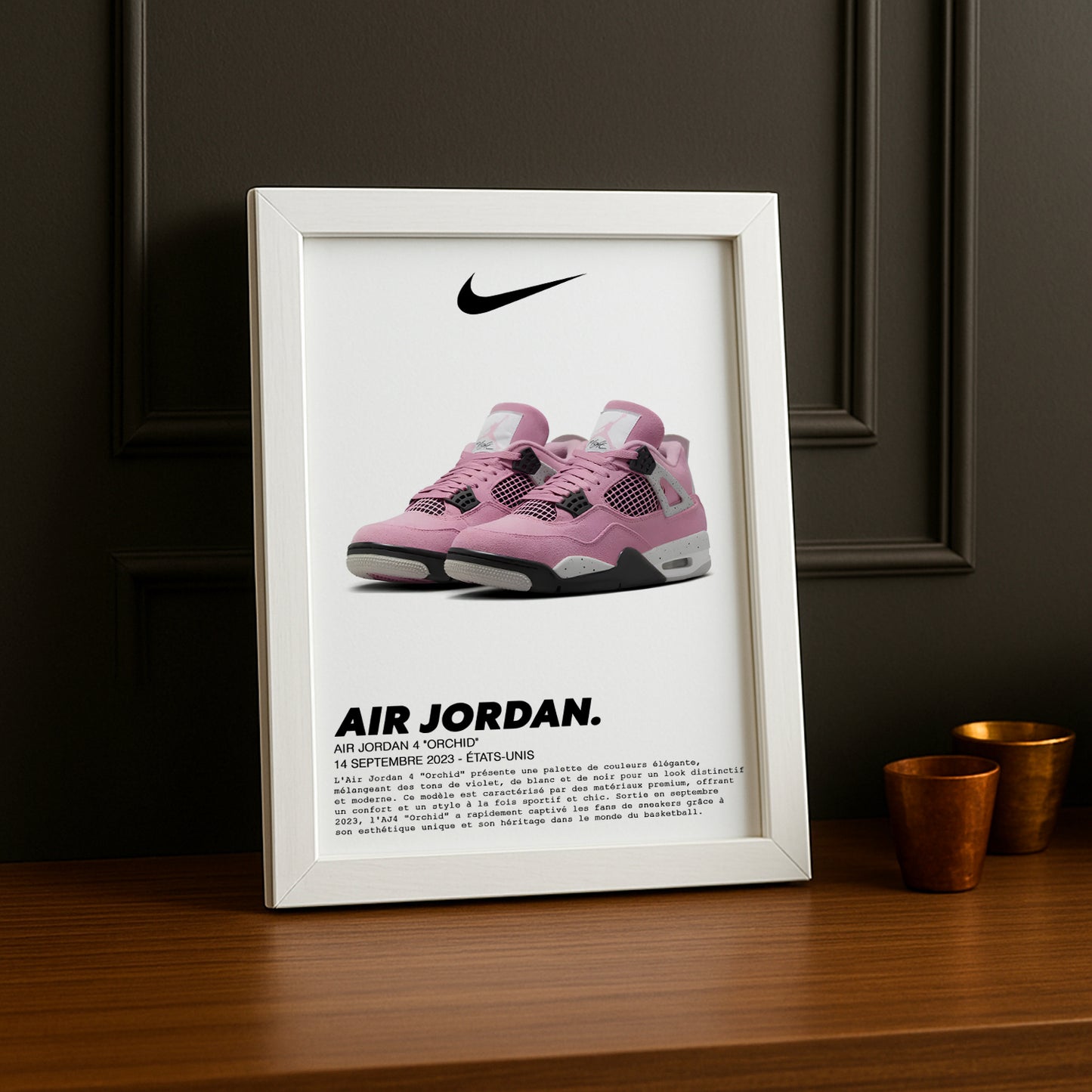Air Jordan 4 Orchideen-Fotorahmen 