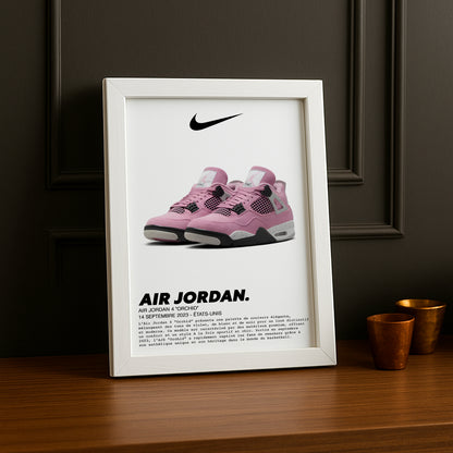 Air Jordan 4 Orchideen-Fotorahmen 