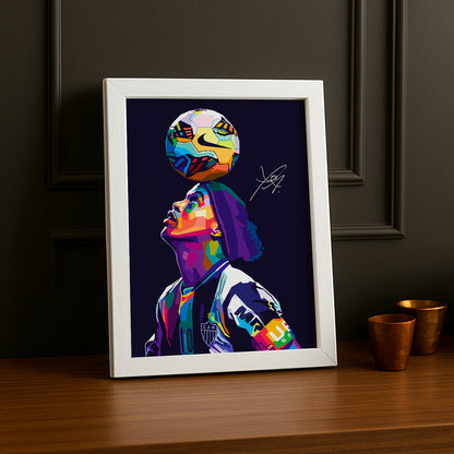 Cadre Photo Footballeur - Illustration de Ronaldinho