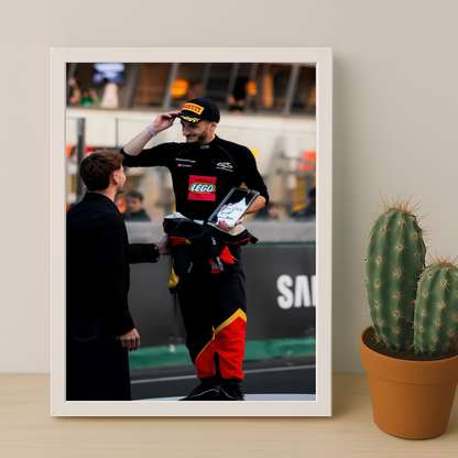 Poster encadrée GP Explorer - Maxime Biaggi Podium