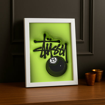 Cadre photo Stüssy - 3D Jaune Fluo