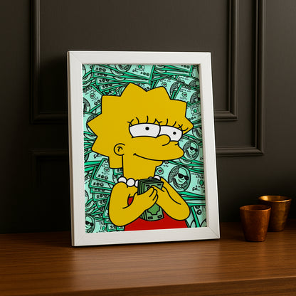Cadre Photo Les Simpsons - Lisa Simpson Dollars