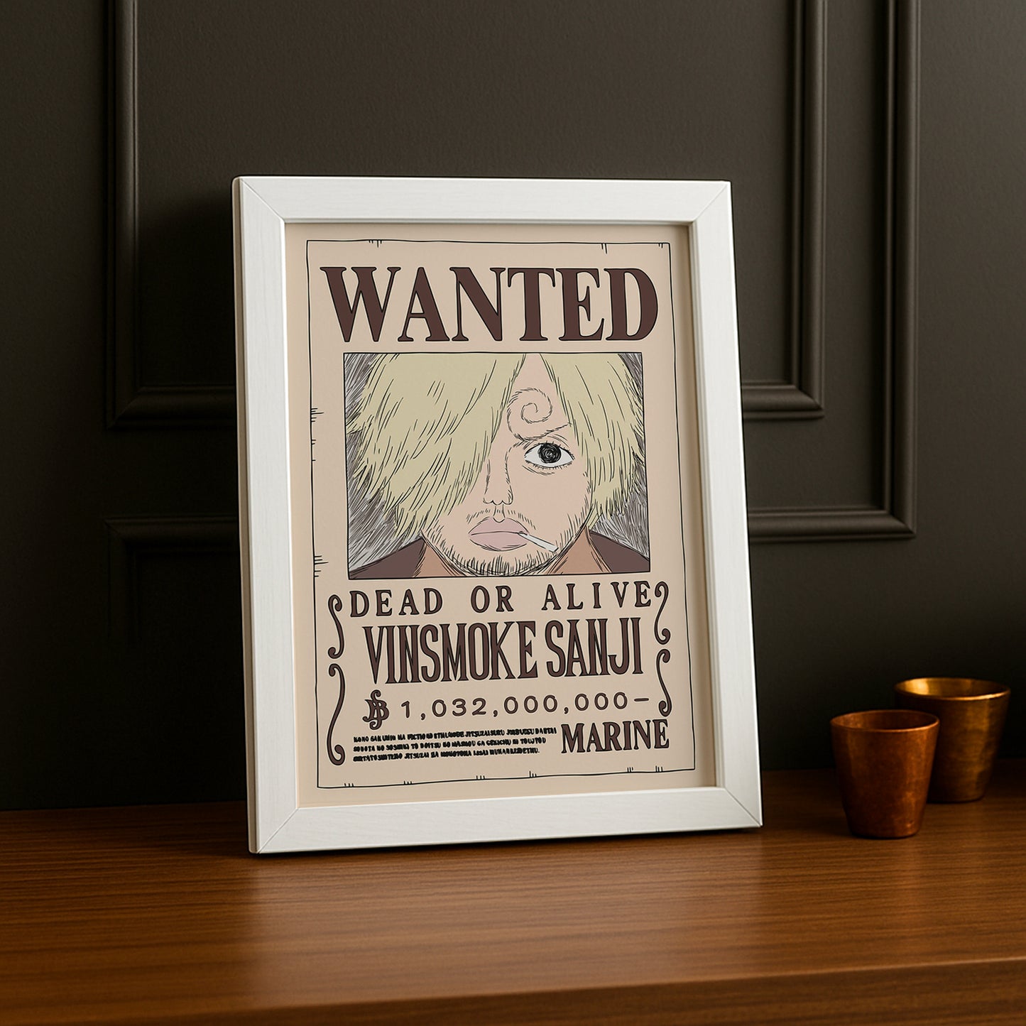 Cadre photo One Piece - Wanted Vinsmoke Sanji
