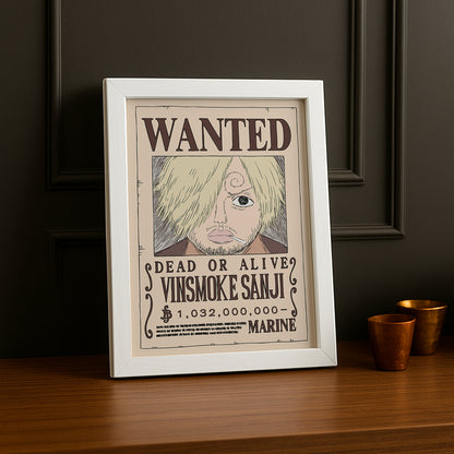 Cadre photo One Piece - Wanted Vinsmoke Sanji