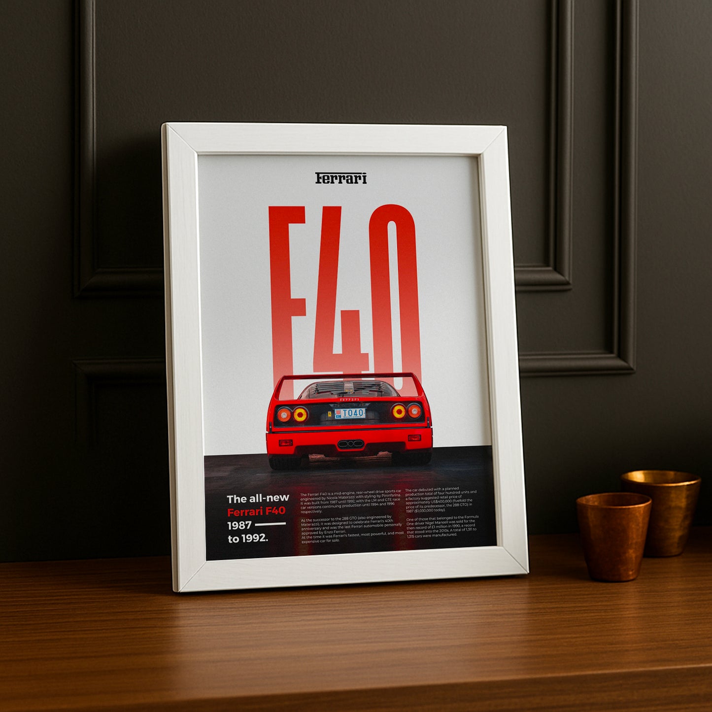 Poster Voitures - Ferrari F40