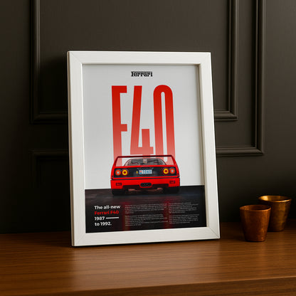 Poster Voitures - Ferrari F40