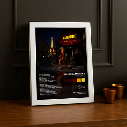 Cadre photo Titre Musicaux - Parisienne de Gims