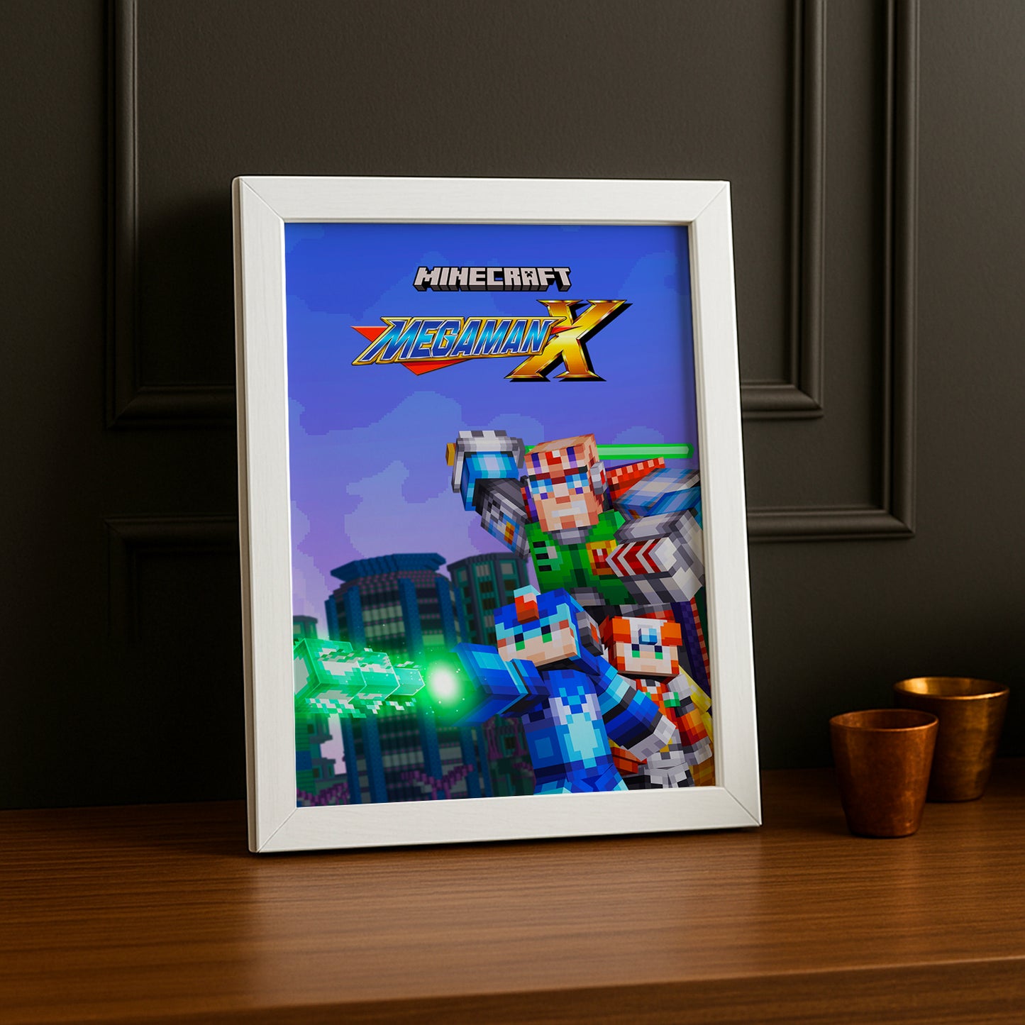 Cadre photo Minecraft - Megaman