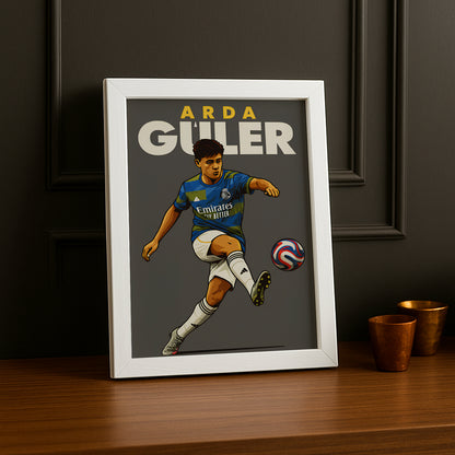 Cadre Photo Arda Güler Real Madrid – Affiche HD Encadrée Papier Premium