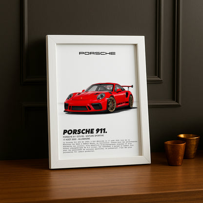 Cadre photo Porsche 911 GT3 RS Rouge