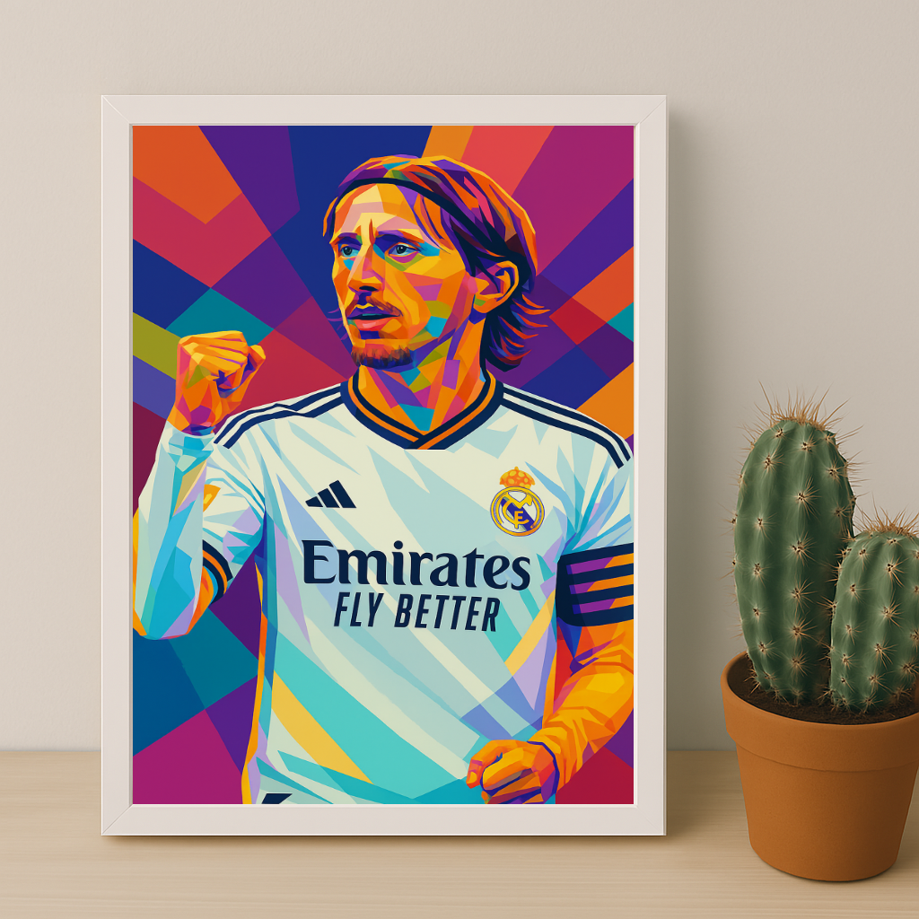 Cadre Photo Modric Real Madrid – Affiche HD Encadrée Papier Premium