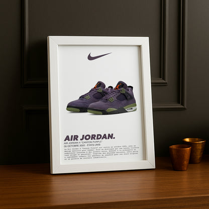 Cadre photo Nike Air Jordan 4 Retro Canyon Purple