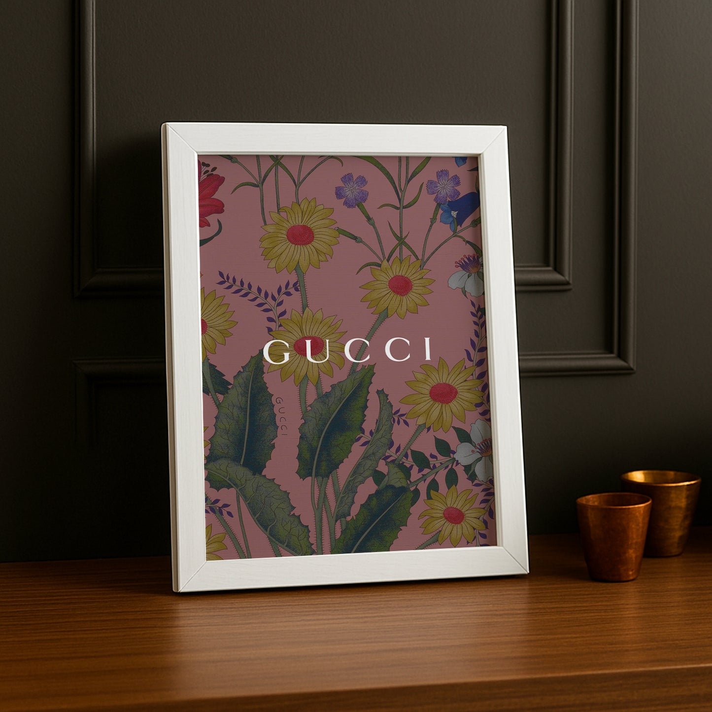 Cadre Photo Gucci - Dessin de fleurs