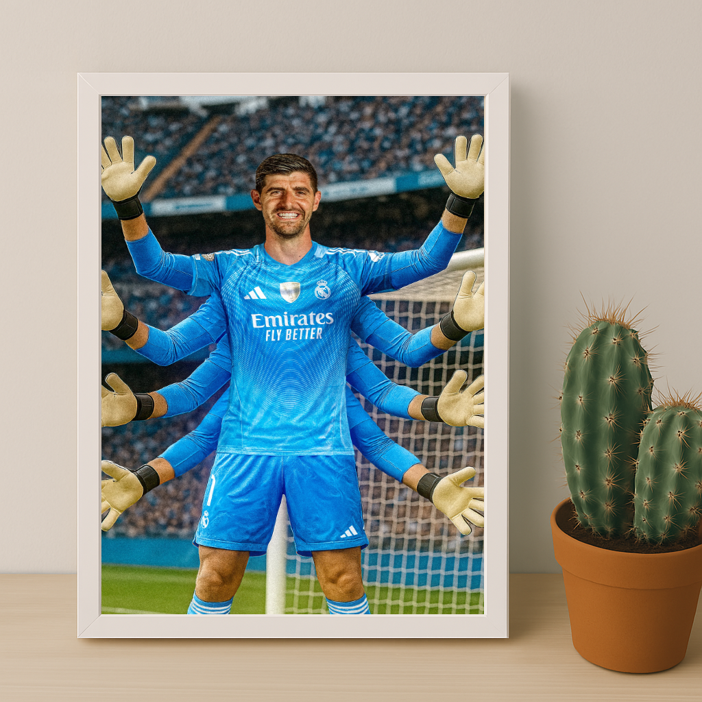 Cadre Photo Thibaut Courtois Real Madrid – Affiche HD Encadrée Papier Premium
