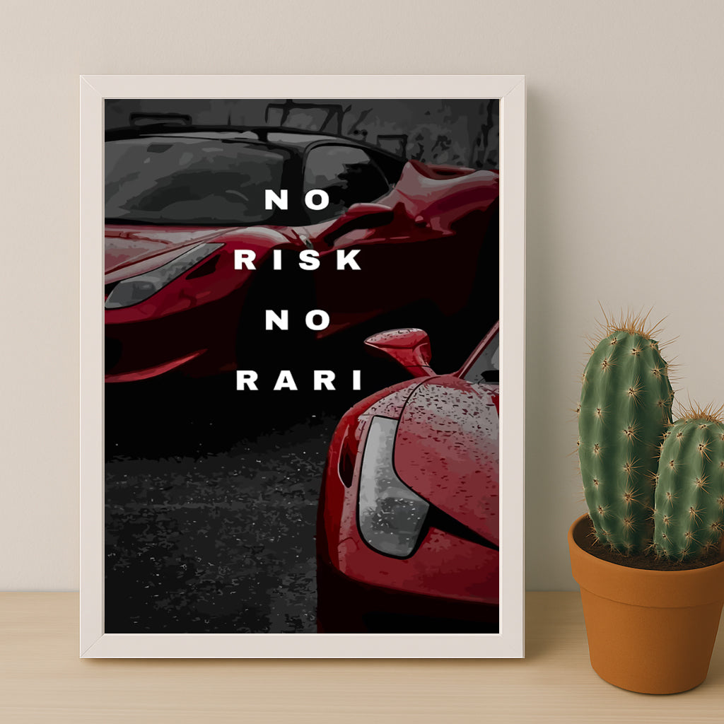 Cadre photo Motivation - No Risk, No Rari