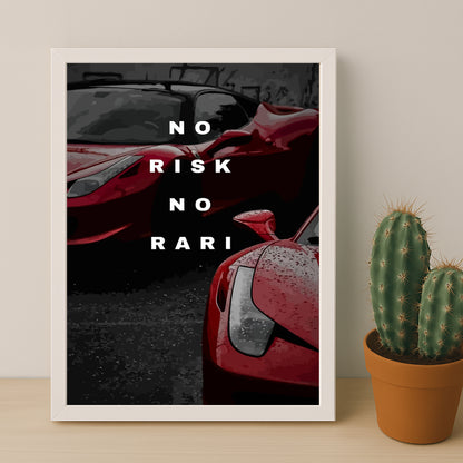 Cadre photo Motivation - No Risk, No Rari