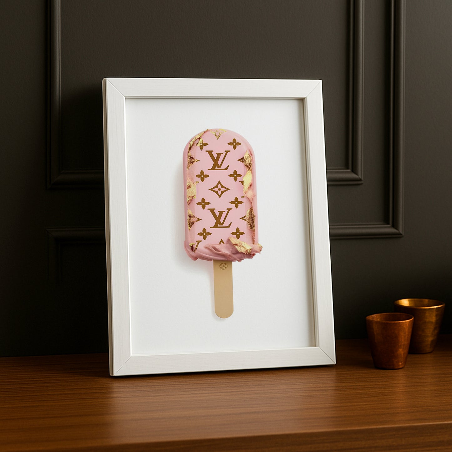 Cadre photo Louis Vuitton Glace dorée