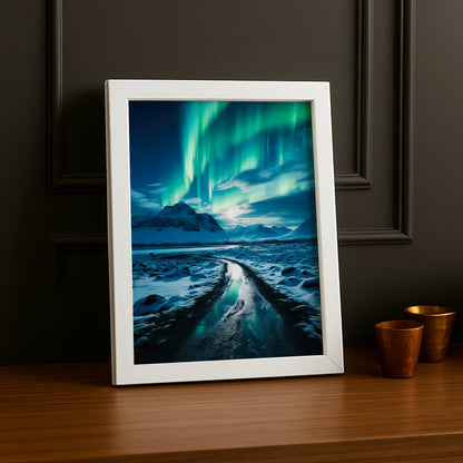 Poster Photo Naturel - Aurore Boréale Vert