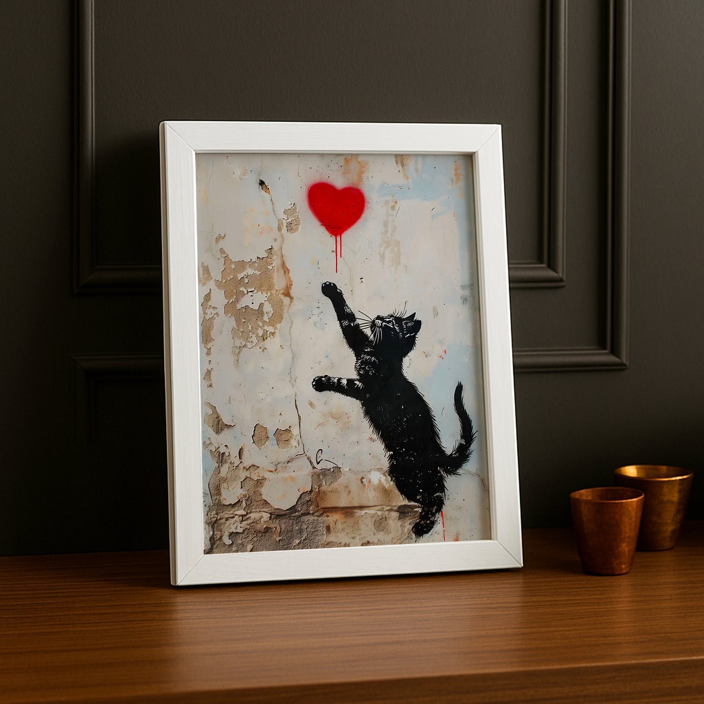 Cadre Photo Chat - Banksy