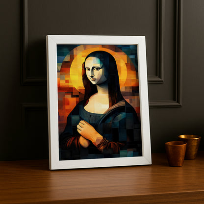 Cadre photo Mona Lisa La Joconde mosaïque