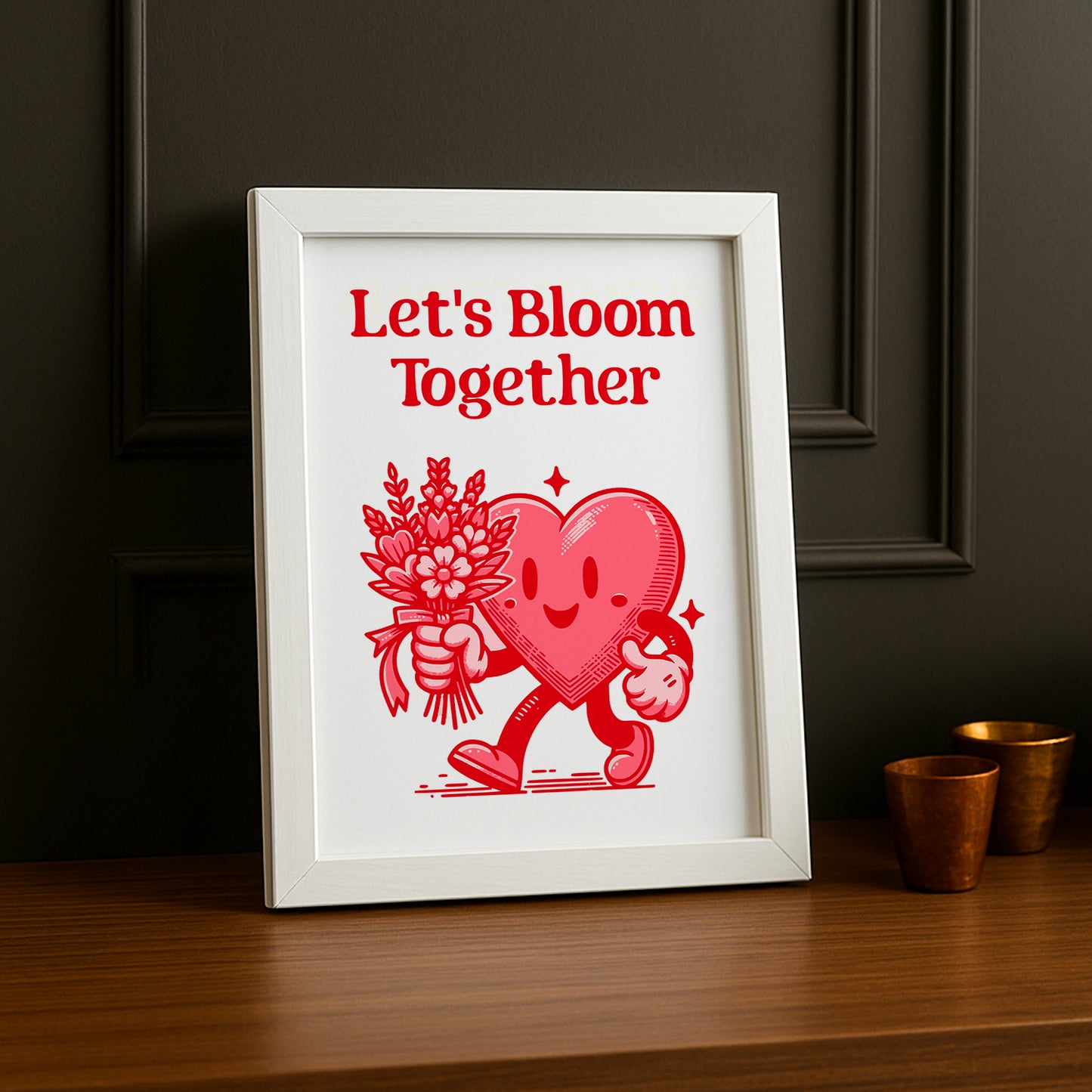 Cadre photo Citation - Let's Bloom Together