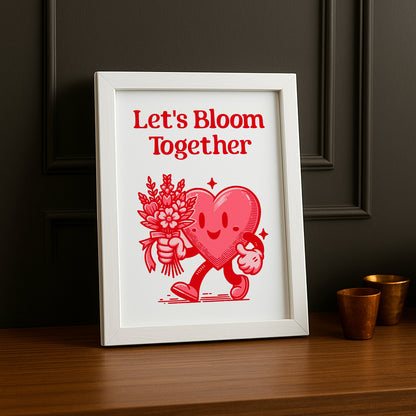 Cadre photo Citation - Let's Bloom Together
