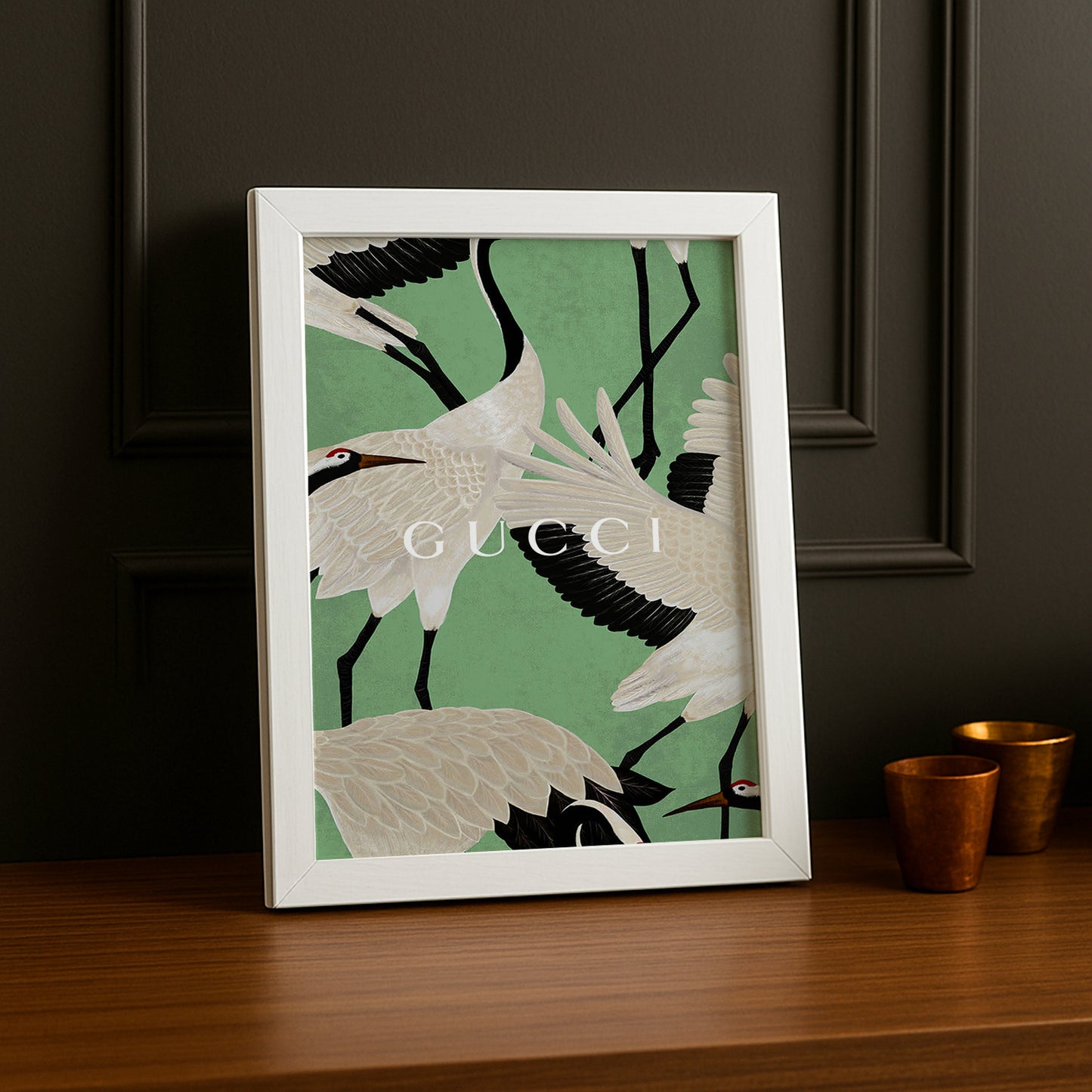 Cadre Photo Gucci - Autruches Blanche