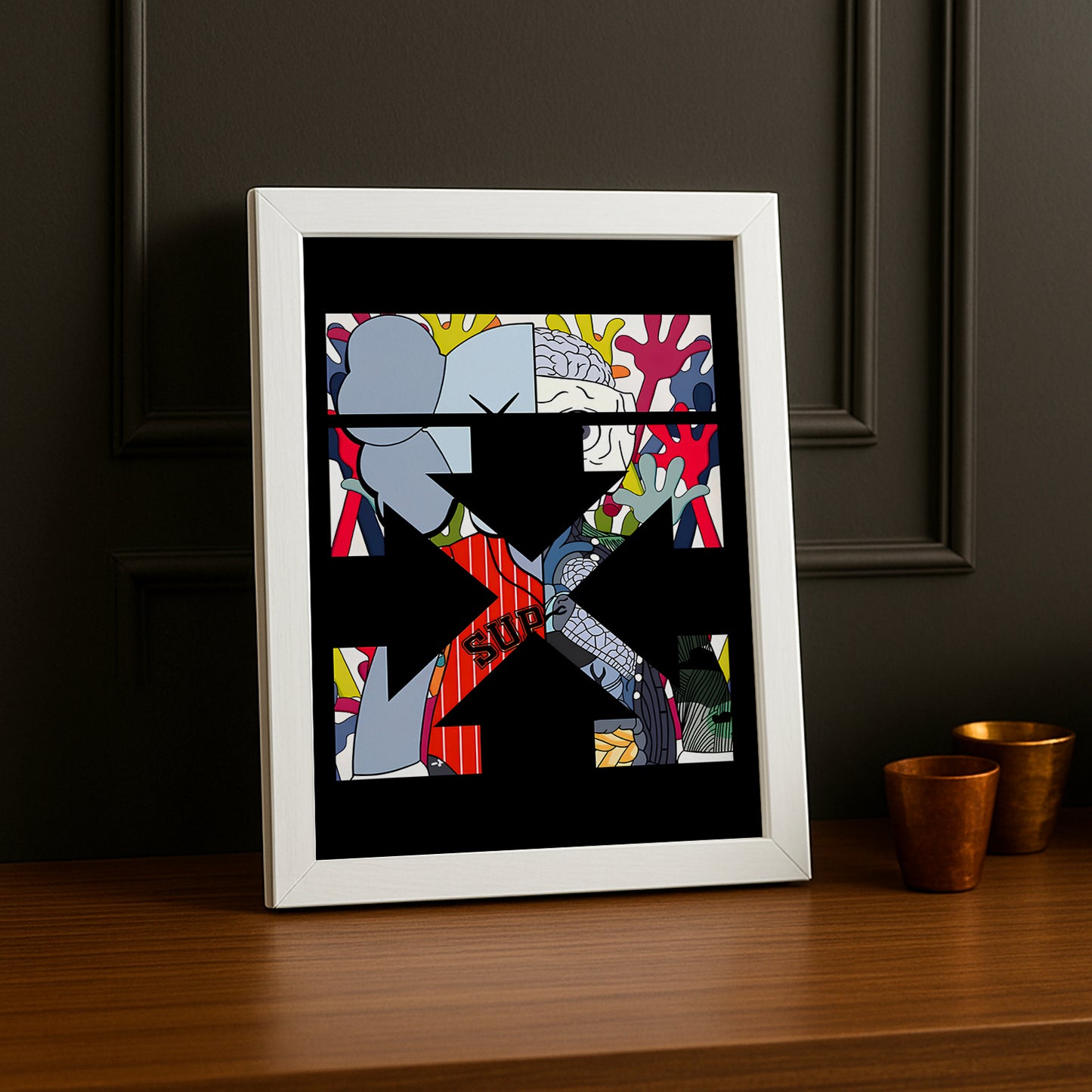 Cadre photo Off-White x Kaws