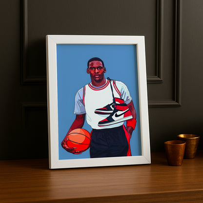 Cadre photo NBA - Michael Jordan Illustration