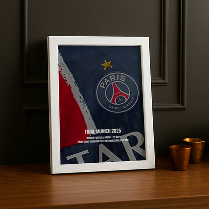 Cadre photo Maillot étoilée finale PSG - Inter Milan