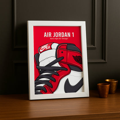 Cadre photo Air Jordan 1 High OG Chicago