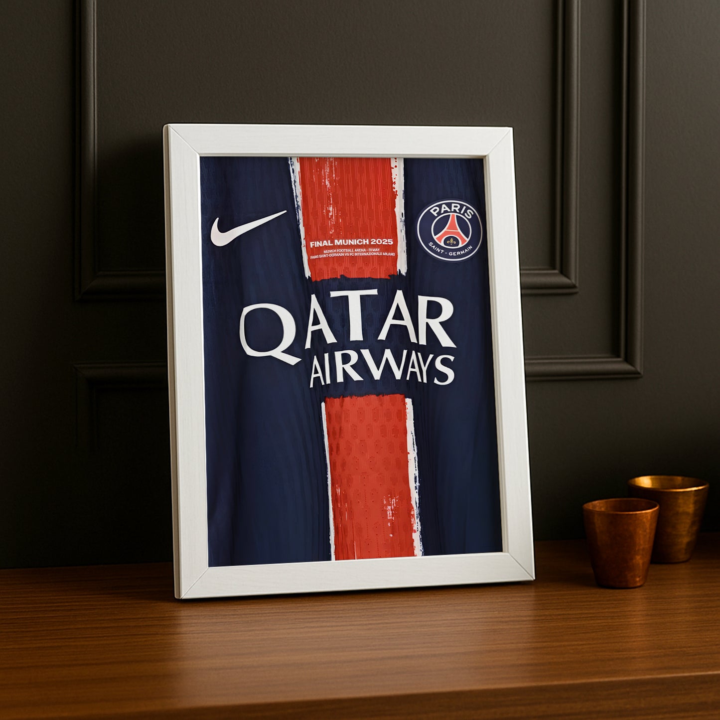 Cadre photo Paris Saint-Germain Maillot Étoilée