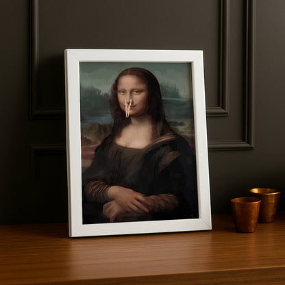 Cadre photo Mona Lisa La Joconde pince à linge