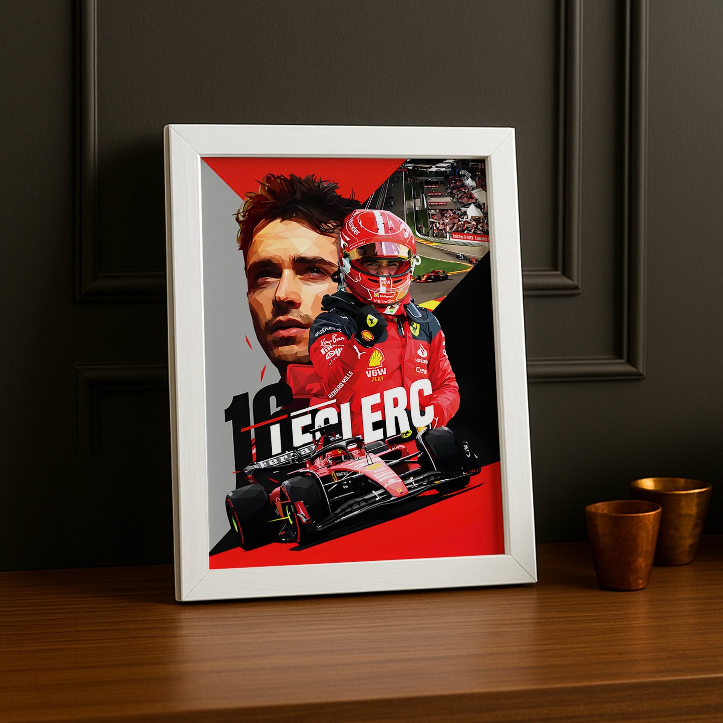 Cadre photo Charles Leclerc Formule 1