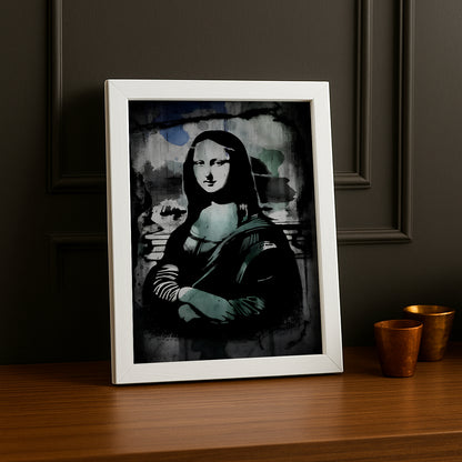 Cadre photo Mona Lisa La Joconde black mode