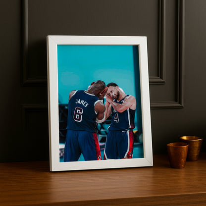 Cadre photo NBA - James x Curry