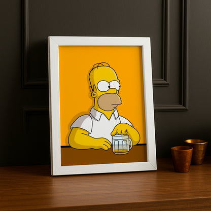 Cadre Photo Les Simpsons - Homer Drink