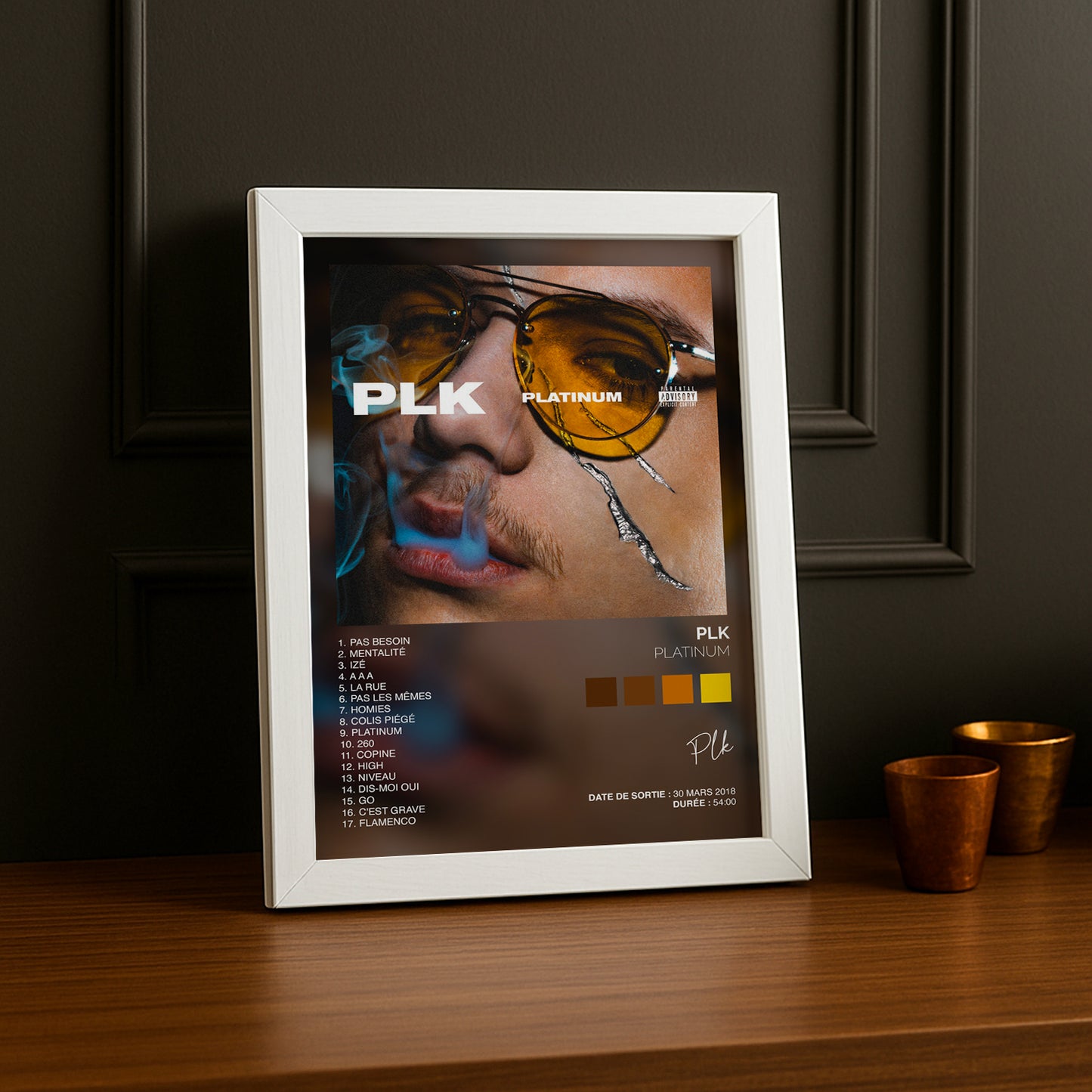 Cadre photo Album Musicaux - Platinum de PLK