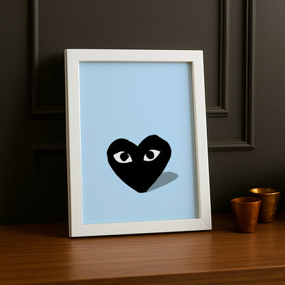 Schwarzer Herz-Fotorahmen von Comme Des Garçons 